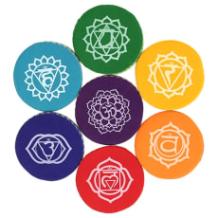 Klankschaal Kussentjes Set van 7 Chakra circa 12 cm